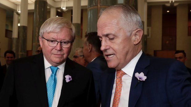 Former prime ministers Kevin Rudd and Malcolm Turnbull say Australia will need to speak up if there's a disputed election in the US.