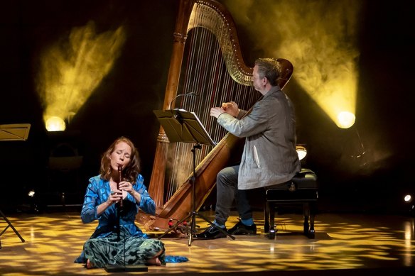 Genevieve Lacey and Marshall McGuire bring recorder and harp to the stage
