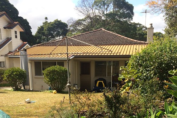 The original house, seen here from the backyard, was deemed to have “good bones”.