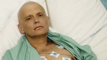 Alexander Litvinenko in his hospital bed before his death.