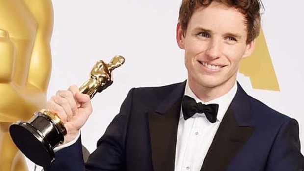 Actor Eddie Redmayne won the Oscar for Best Actor for The Theory of Everything.