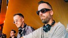 James Hunt and Jon George of Rüfüs Du Sol perform at the Quasar stage at the Coachella Valley Music And Arts Festival 