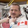 Commander Chris Hadfield at a spacewalk training session in 2012.