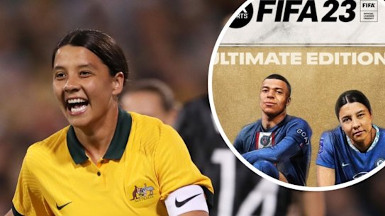 Matildas captain Samantha Kerr has joined Kylian Mbappe on the cover of the FIFA 23 Ultimate Edition video game.