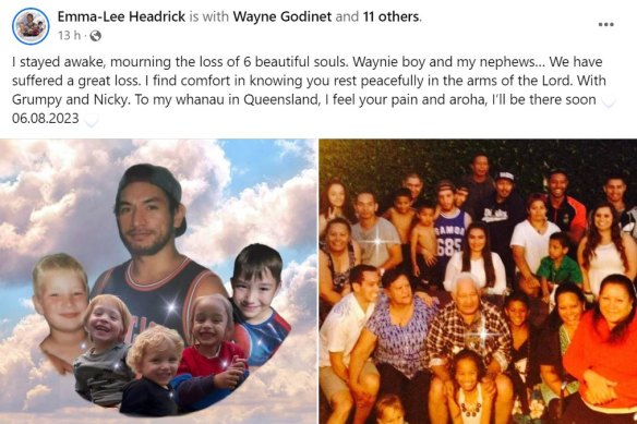 A family member posted online about the Russell Island house fire tragedy.