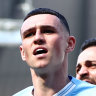 Phil Foden opened the scoring for Manchester City in just the second minute against West Ham.