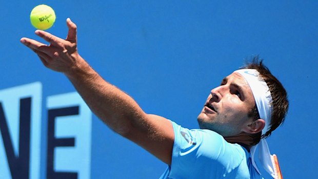 Matosevic in action at Melbourne Park in late 2015.