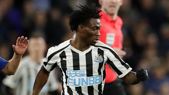  Christian Atsu during his spell at Newcastle United in 2019.