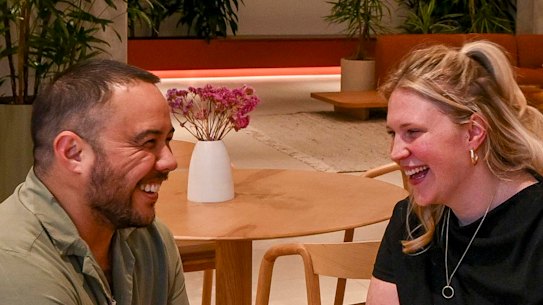 Jacob Finau and Mollie Synam pay more than the median for their buid-to-rent unit, but they say it’s worth the trade-off. 