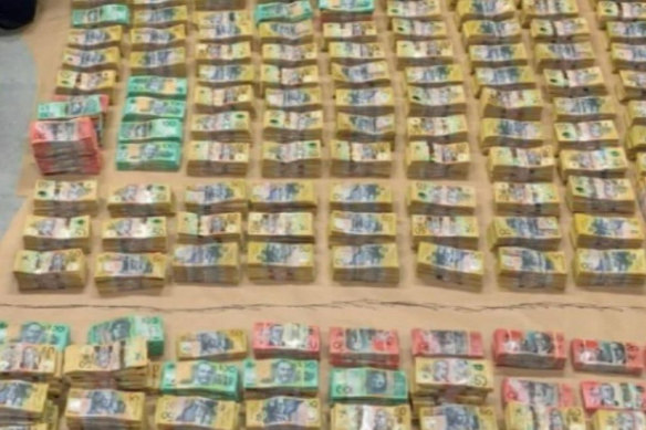 More than $4 million cash seized in a raid in Brisbane last November.