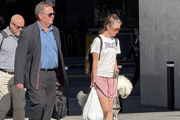Tara Crabtree arrives at Brisbane Supreme Court on Wednesday, April 15.