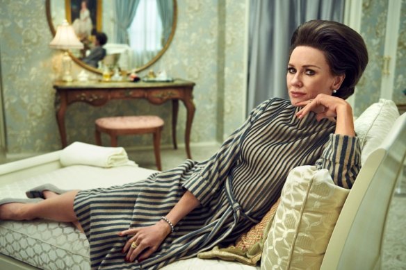 Naomi Watts as Babe Paley in Feud: Capote Vs the Swans.