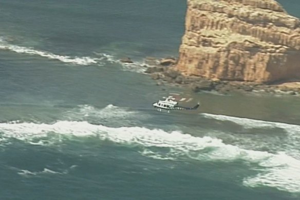 Emergency services searched Granites Beach, near Streaky Bay after a reported shark attack.