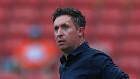 Heading home: Brisbane Roar coach Robbie Fowler has left the club to be with his family in the UK. 