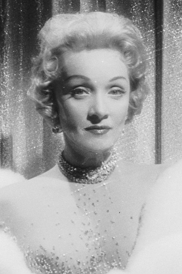 Marlene Dietrich on stage in the mid-1950s. She toured globally from the early 1960s until a fateful Monday night in Sydney in 1975.