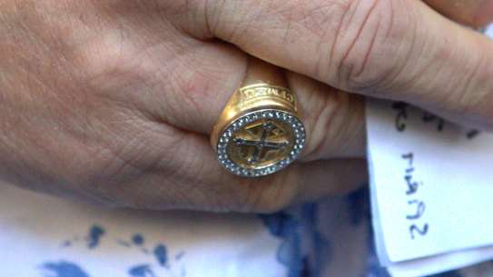 John Setka's union ring. 