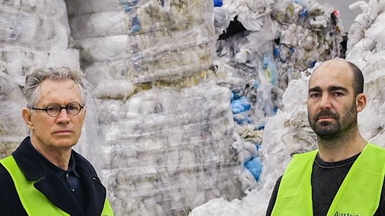 Auststing manager Clive Townsend and Plastec Recycling managing director Steve Rawson. 