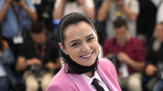 Taraneh Alidoosti poses for photographers at the photo call for the film ‘Leila’s Brothers’ in Cannes in May.