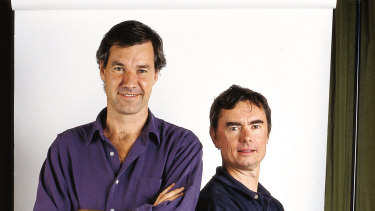 Intrepid founders Darrell Wade (left) and Geoff Manchester in 2003. 