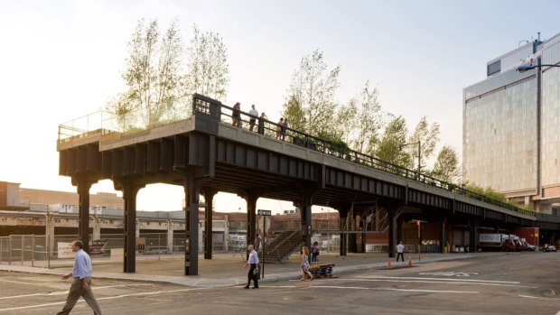 Sections of New York’s High Line have been repurposed as a park and walkway featuring public art.