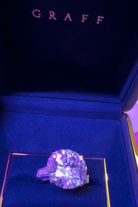 The 10.73-carat Graff diamond ring, which is valued at upwards of £200,000