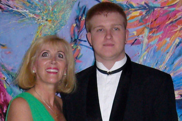 Australian citizen Rory Sykes, who died in the Los Angeles fires, pictured with his mother Shelley Sykes.