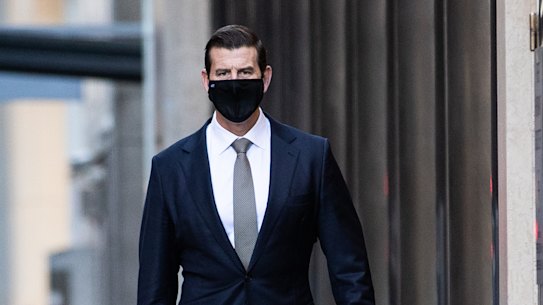 Ben Roberts-Smith outside the Federal Court on Friday, July 30.