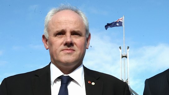 John Madigan, left, pictured with 
Nick Xenophon who called him "a man of enormous integrity".