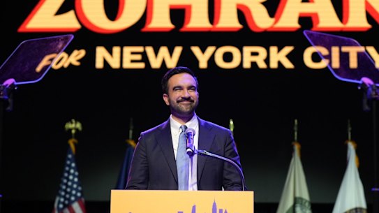 Zohran Mamdani gives his victory speech.