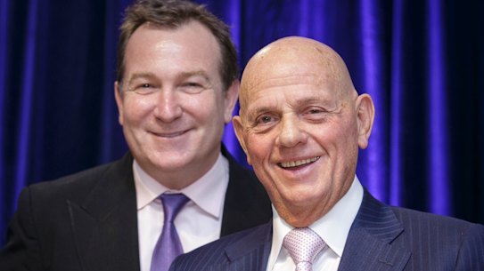 Solomon Lew (right) and Mark McInnes have the sales pitch honed for their retail business.