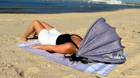 The Shader is a sun shade designed only for the face.