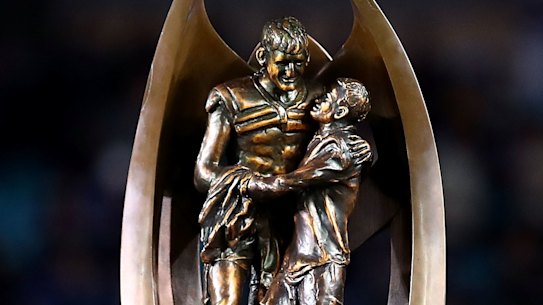 The NRL's Provan-Summons Trophy, which is based on the famous John O'Gready photo.