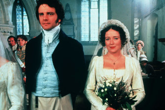 Jane Austen's "Pride and Prejudice". Miss Bennett (Jennifer Ehle) and Mr Darcy (Colin Firth).