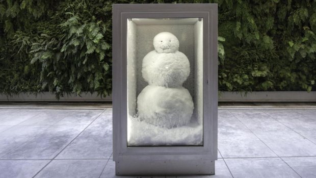 An ever-changing snowman by Swiss artists Peter Fischli and David Weiss features in GOMA's Water exhibition.
