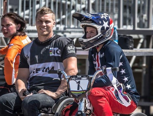 Sam and Alise Willoughby trackside.