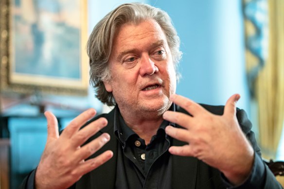Starting in 2019, a nonprofit co-run by Steve Bannon called We Build the Wall started sending the company what would end up being more than $US8 million to build its first barriers.