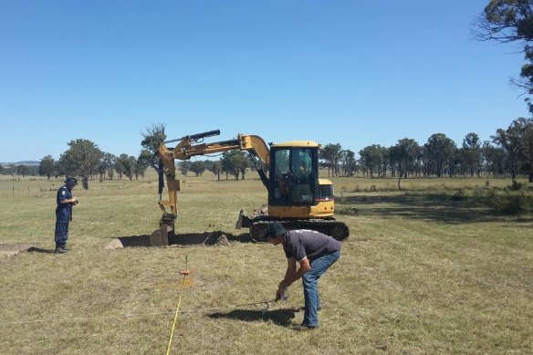 Police combed a property on the outskirts of Armidale in 2016.