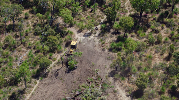 Clearing work undertaken for the Roe 8 project before it was dropped by Labor after the 2017 election.