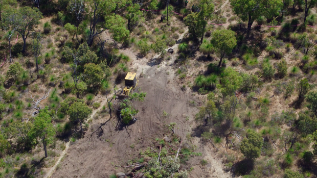 Clearing work undertaken for the Roe 8 project before it was dropped by Labor after the 2017 election.