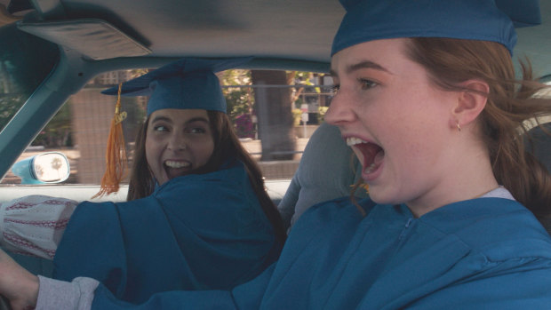 Beanie Feldstein stars as Molly and Kaitlyn Dever as Amy in Olivia Wilde’s directorial debut, Booksmart.