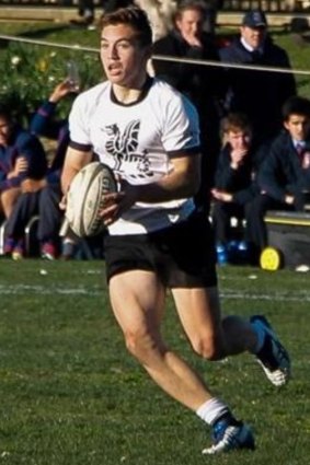 The natural: Cameron Murray playing for Newington's first XV at the age of 16.