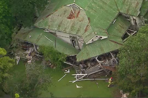 The Brown Avenue house collapsed about 10.20am on Thursday.