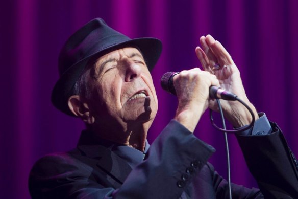 The late Leonard Cohen during his 2013 Australian tour. 