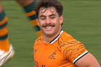 Zach Fittler is all smiles after scoring.