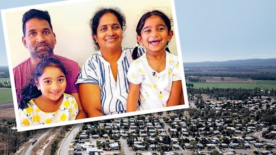 The town of Biloela and the  Murugappan family.