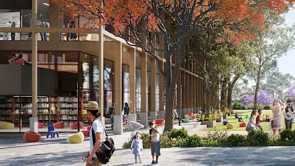 An artist's impression of the Lindfield Village hub development.