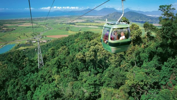 The popular Skyrail Rainforest Cableway.
