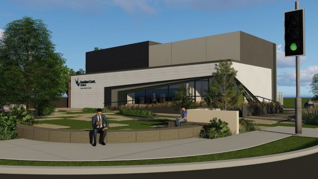 The office  in Maroochydore's new CBD, originally an old golf course, will house Australia's newest undersea telecommunications connection.