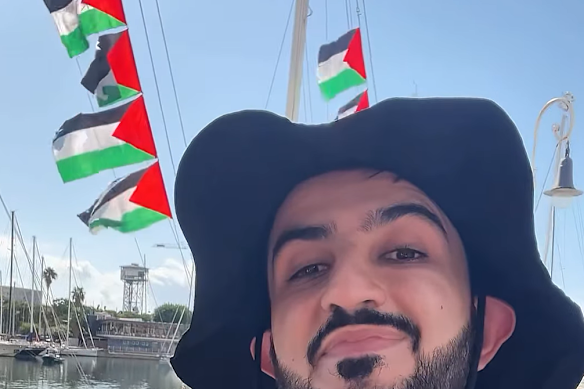 Pembuat Konten Sydney Abubakir Rafiq adalah bagian dari armada global Sumud, menuju Gaza. 