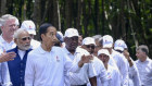 Narendra Modi with Joe Biden, Joko Widodo and other G20 leaders during a visit to a mangrove forest on the sidelines of the Bali summit.